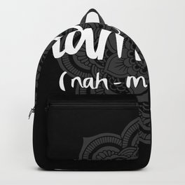 Namasté (dark mandala) Backpack | Yoga, Mandala, Studio Print, Type, Office Artwork, Graphicdesign, Typography, Peace, Ink, Adobe 