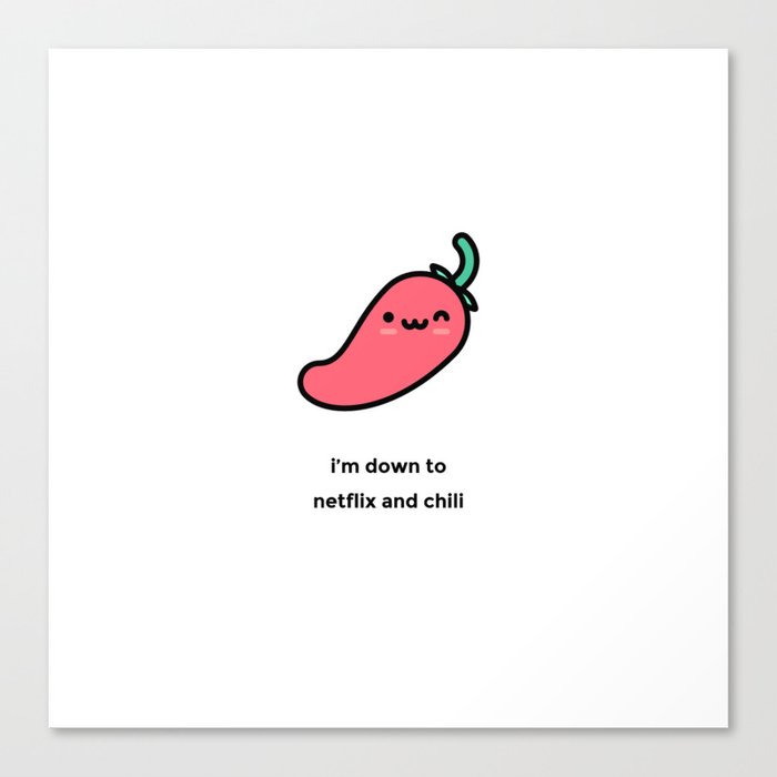 Just A Punny Chili Pepper Joke Canvas Print By Minimal Modern Art Society6
