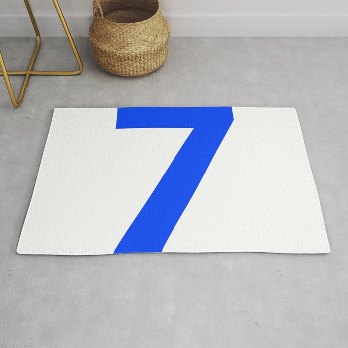 Number 7 (Blue & White) Rug