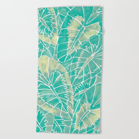 Schismatoglottis Calyptrata – Mint Palette Beach Towel