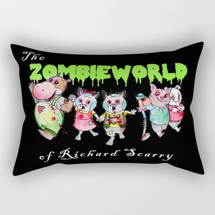 The Zombie World of Richard Scarry Rectangular Pillow