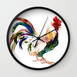 Rooster, Rooster art, Country style design Wall Clock