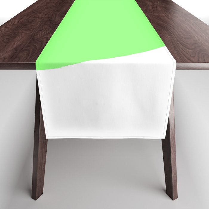 Heart (Light Green & White) Table Runner