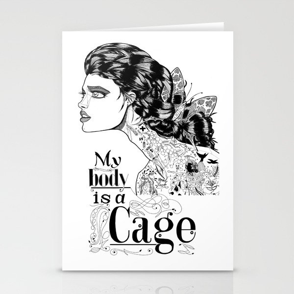 MY BODY IS A CAGE Stationery Cards