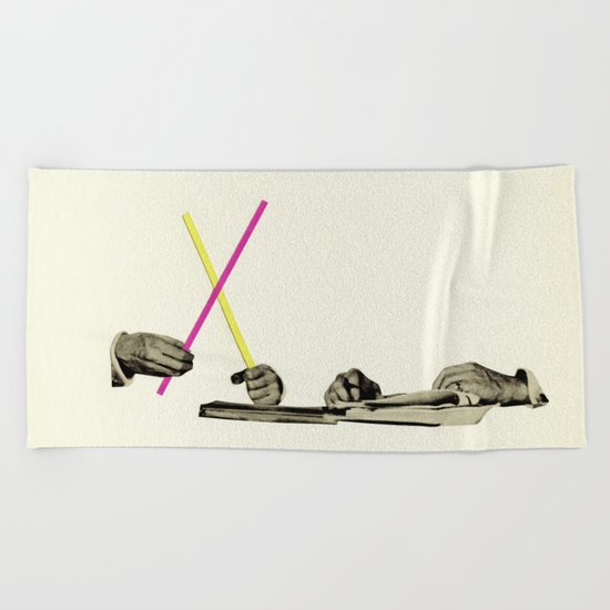 Let's Play Pick-Up Sticks Beach Towel