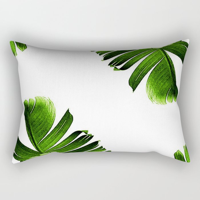 Green banana leaf Rectangular Pillow