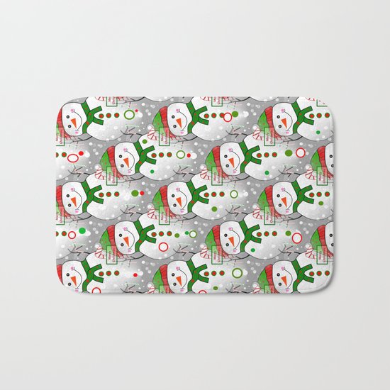 Holiday Snowmen Bath Mat