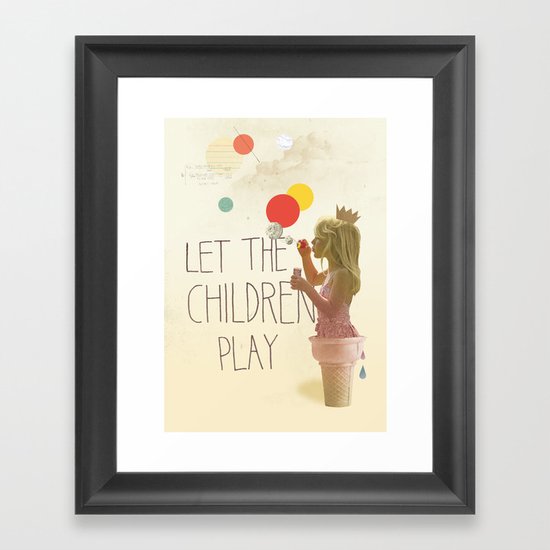 Let the children play Framed Art Print