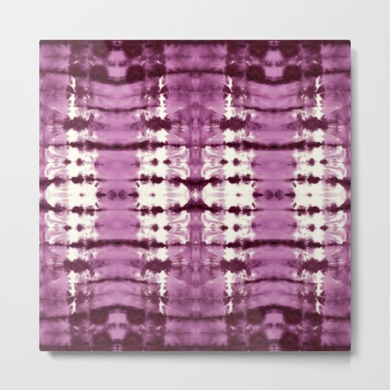 Black Cherry Satin Shbori Metal Print