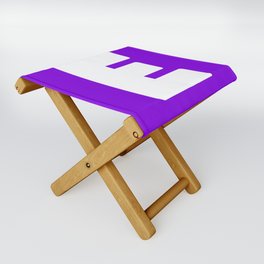 E (White & Violet Letter) Folding Stool