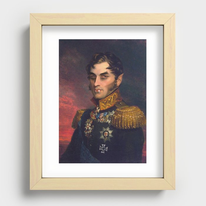 Vampire Lord vintage portrait Recessed Framed Print