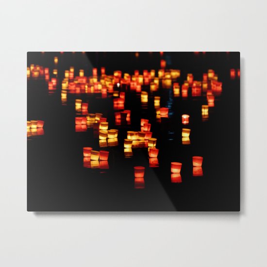 Floating Laterns Metal Print