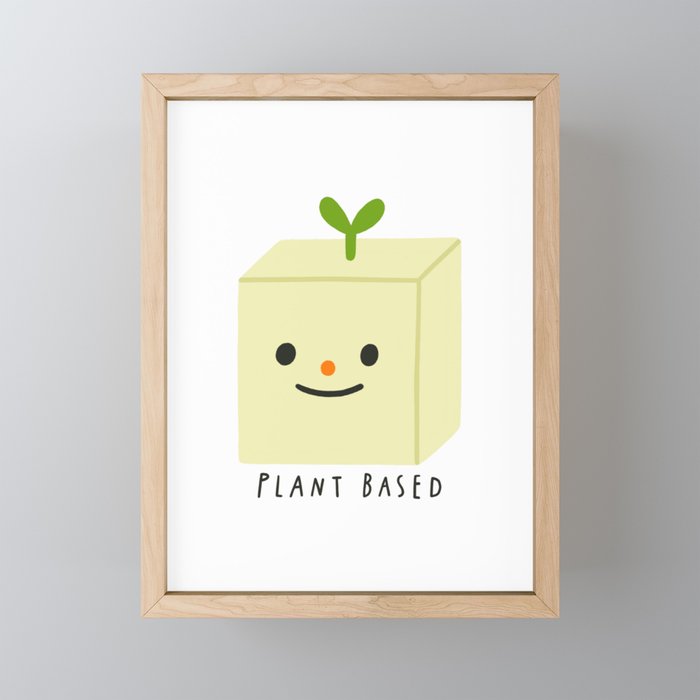 Tofu cube Framed Mini Art Print