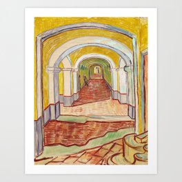 Corridor in the Asylum by Vincent Van Gogh Art Print