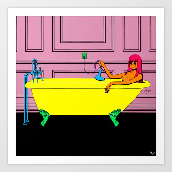 Tub Girl Art Print By Lizarith Society6