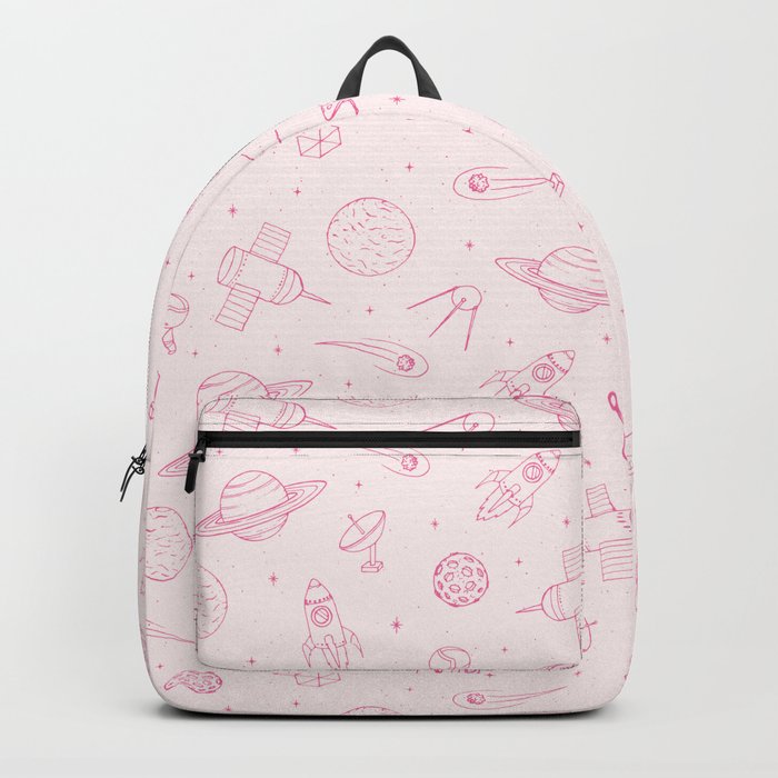 Pink Space Pattern Backpack