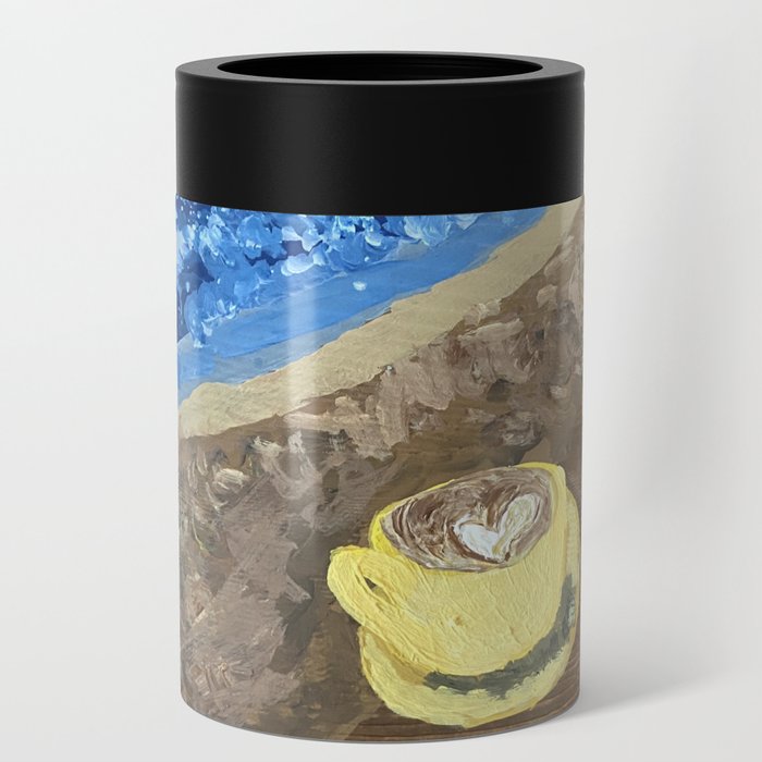 Coffee on the beach Can Cooler