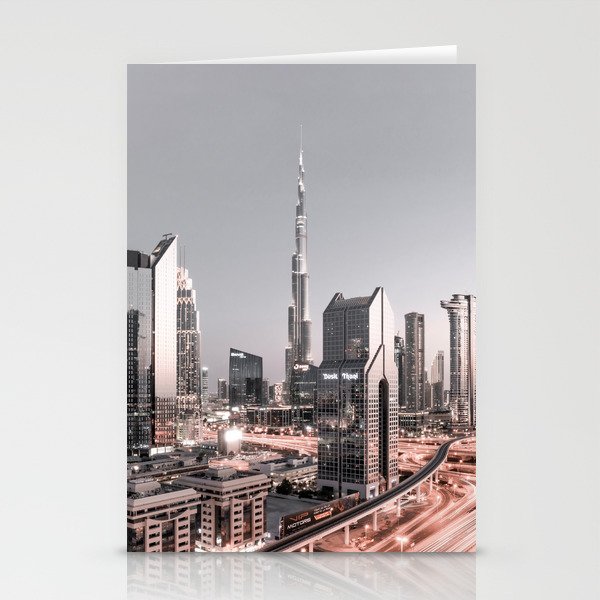 Dubai City Skyscrapers Stationery Cards