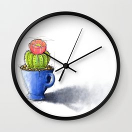 Blue Tea Cup Wall Clock