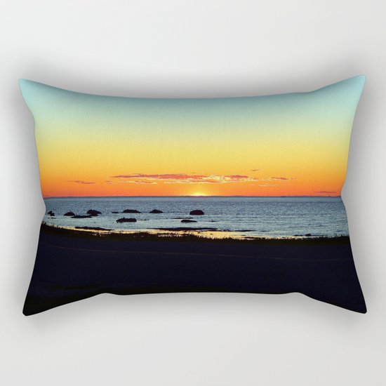 Traditional Seaside Sunset Rectangular Pillow