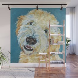 Stanley the Goldendoodle Dog Portrait Wall Mural