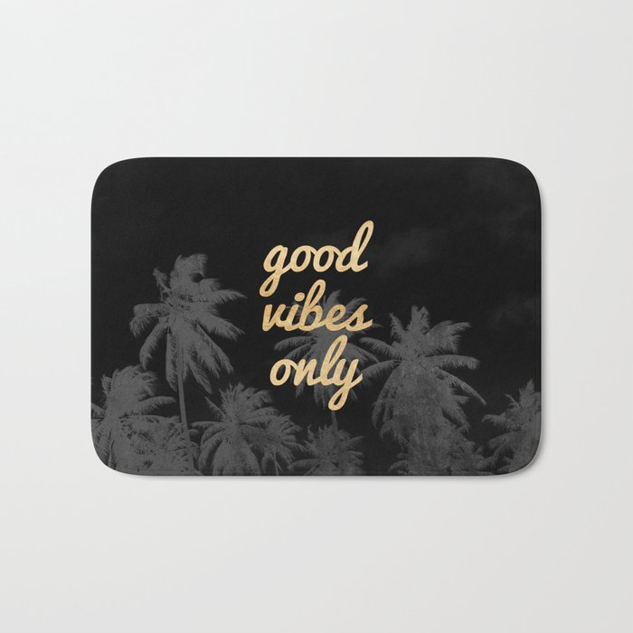 Good Vibes Only Palm Trees Bath Mat