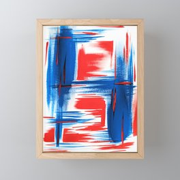RED AND BLUE Framed Mini Art Print