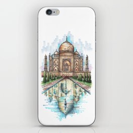 Taj Mahal architecture sketch iPhone Skin