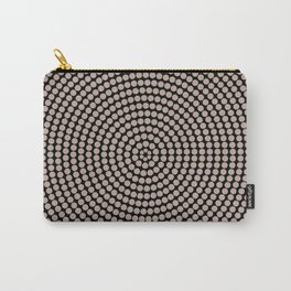 Black and Taupe Circle Polka Dot Pattern Pairs DE 2022 Trending Color Frontier Land DE6074 Carry-All Pouch