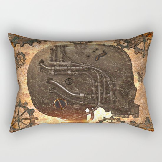 Steampunk, skull Rectangular Pillow