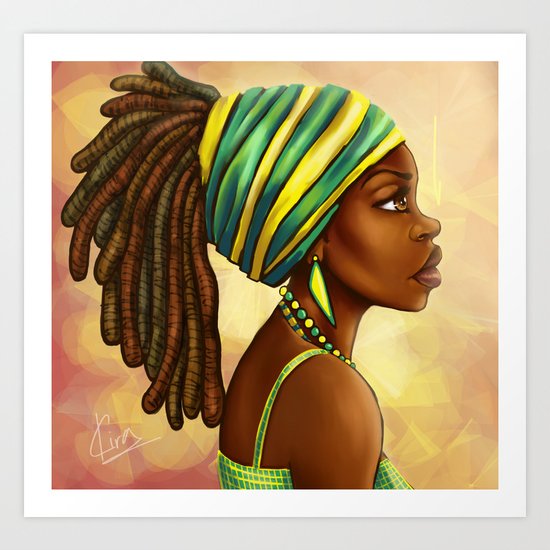 Green Yellow Wrap Art Print