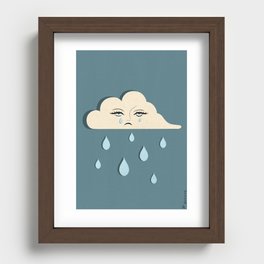 Sad Cloud Recessed Framed Print