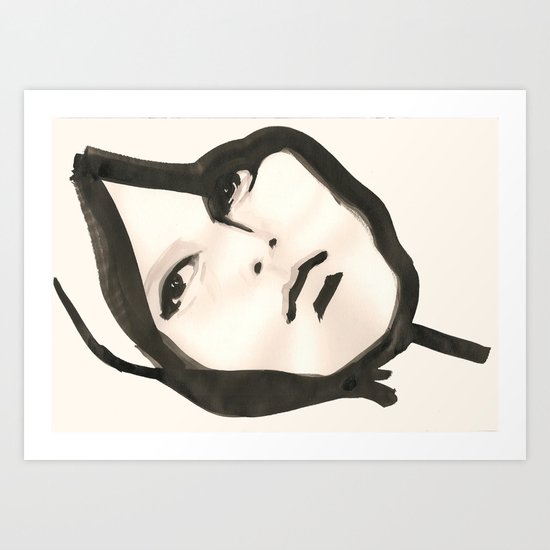 Ink face Art Print