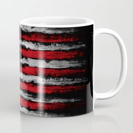 Red & white Grunge American flag Coffee Mug
