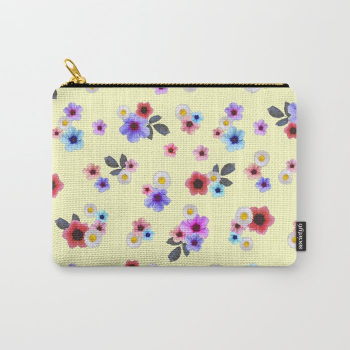 Spring Floral Meadow Carry-All Pouch