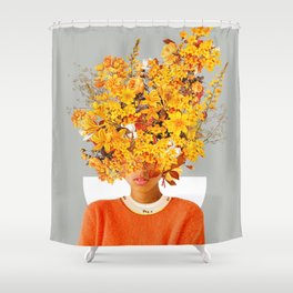 I Saw You Flower in the reflection of my Soul Shower Curtain
