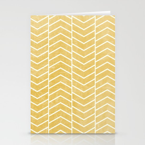Yellow Chevron Stationery Cards