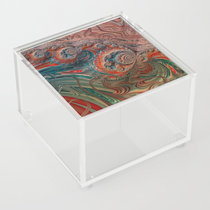 Southwestern Trails No1 fractal art and home decor Acrylic Box