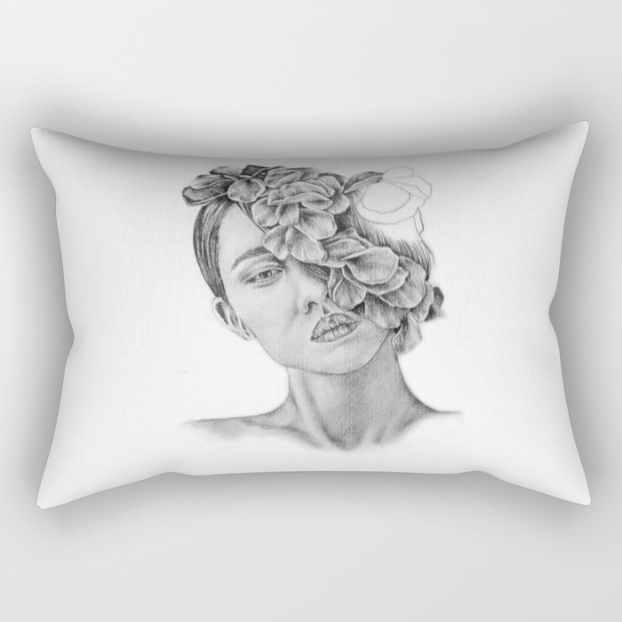 Art Pencil Drawing Illustration Portrait Model Flowers
