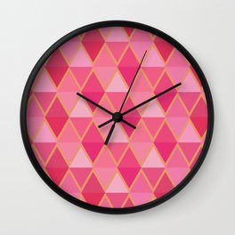 Pink and Gold Wall Clock
