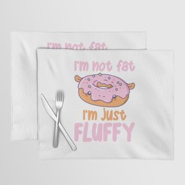 Funny Hippo Donut Fluffy Kawaii Aesthetic Placemat
