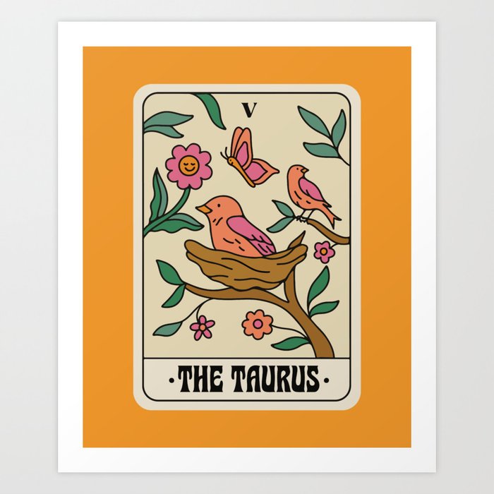 Taurus Tarot Art Print by Kira Society6