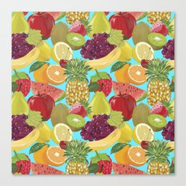 Tropical fruits Canvas Print