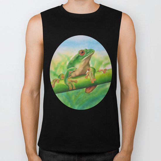 Green Treefrog Biker Tank