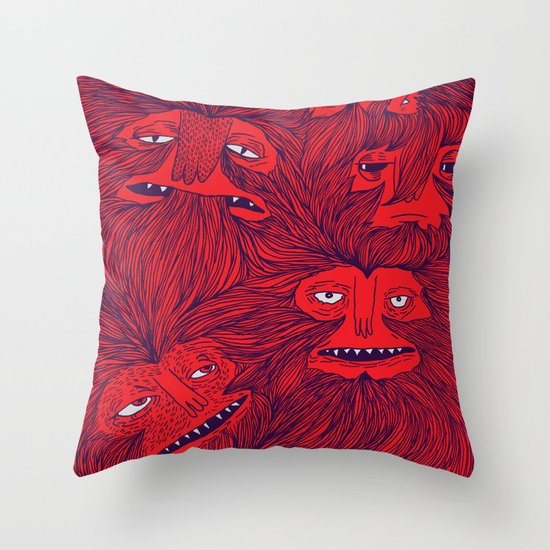 Hairwolves Throw Pillow