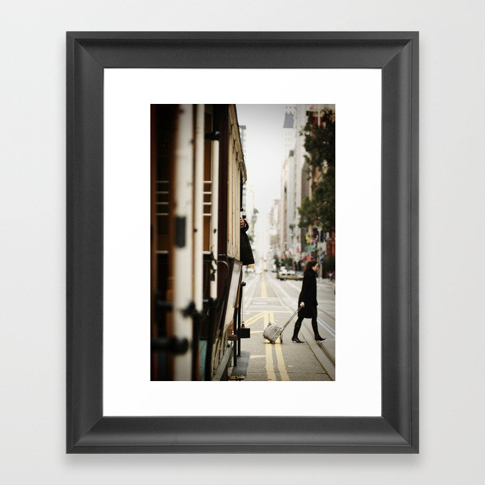 Cable Car Crossing Framed Art Print