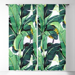 Tropical Banana leaves pattern Blackout Curtain