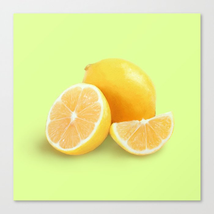 Yellow Lemons Painting Canvas Print