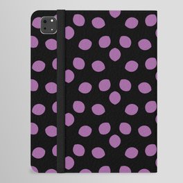 Black and Purple Shape Ornamental Pattern Pairs DE 2022 Popular Color Royal Pretender DE5999 iPad Folio Case