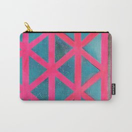 Turquoise on Hot Pink Carry-All Pouch